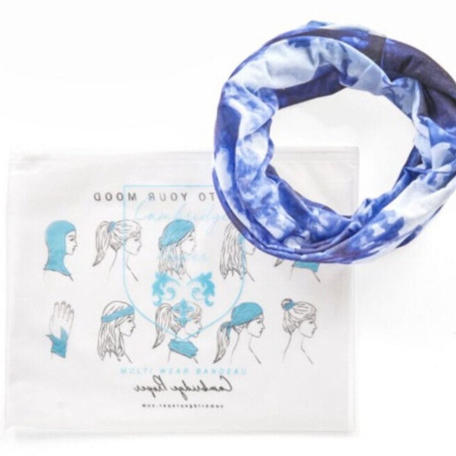 Cambridge Proper Multi Wear Bandeau Blue Tye Die. Lightweight Breathable